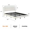 Faux Leather Floating Bed Frame Full, Upholstered Platform Bed Frame with Led Lights - 2 of 4