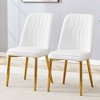 NicBex Dining Chairs Set of 2/4,Modern Dining Room Chairs with PU Cushion and Gold Metal Legs for Living Room,Kitchen and Bedroom - 2 of 4