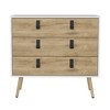 TiramisuBest Rustic Brown Finish Chest with Storage Drawers Clipped Corners Transitional Style Wooden Bedroom Furniture 1pc with Brown for D - 2 of 4