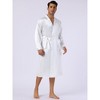 Lars Amadeus Men's Solid Satin Robe Long Sleeve Sleepwear Pajama Bathrobe - 4 of 4