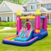 Costway 4-in-1 Kids Princess-themed Bouncer with Slide Basketball Hoop With 480W/520 Blower/Without Blower - 3 of 4