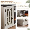 SinCiDo 36" Electric Fireplace TV Stand for 80 Inch TV, Farmhouse Media Console w/6 Shelves, 32" Tall Entertainment Center w/Storage - 4 of 4