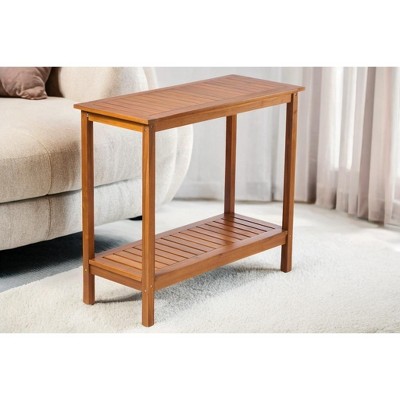 DOMETOUR Console Table Acacia Wood for Living Room Entryway Hallway