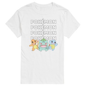Men's - Pokémon - Starter Trio Pastel Short Sleeve Graphic T-Shirt - 1 of 4