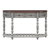 MOEPISY Modern and Contemporary Curved Console Table Sofa Table Entryway Table for Hallway Living Room with 4 Drawers and 1 Shelf - 3 of 4