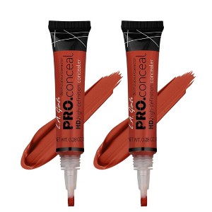 LA Girl HD PRO Conceal Concealer (REDDISH CORRECTOR GC967) L.A. Smooth & Bendable Formula | Crease Resistant | Full Natural Coverage (PACK OF 2) - 1 of 4