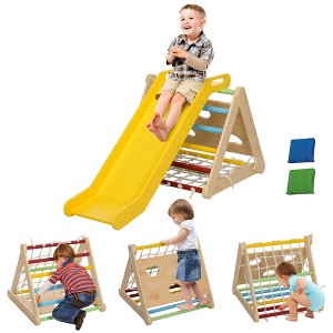 NAYSAYE Playground Slide Toddler Climbing Playset with Triangle and Slide Board for Indoor Gym, Multicolor, 24.8"*24"*23.1" - 1 of 4
