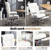 Efomao Ergonomic Office Chair 450LBS with Foot Rest, High Back PU Leather Executive Chair with Lumbar Support and Adjustable Armrests (White) - 2 of 4