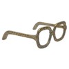Decorative Object Metal Aluminum Eyewear-Shaped Sculpture with Textured Artisan Design - Modern Stylish Accent Decor - 4 of 4