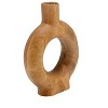 Mango Wood Decorative Vase - Round Hollow Design - Rustic Minimalist Table Decor - Ideal for Living Room, Bedroom & Office - 3 of 4