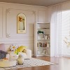 KTMBDW Corner Bookshelf, 5 Tier Bookcase with Storage, Corner Shelf with Cabinet, Tall Bookshelf for Living Room, Home Office, Bedroom, White - 2 of 4