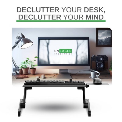 Black Adjustable Aluminum Keyboard and Mouse Platform