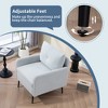 Airsurfer Gray Accent Chair with Black Metal Legs, Comfy Chenille Armchair, Single Sofa Chair for Living Room, Bedroom, Dining Room, Holds 300 lbs. - 4 of 4