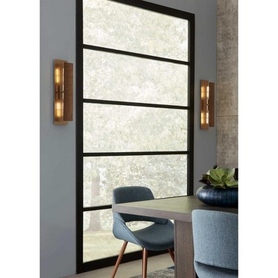 Lusail Soft Gold 24" Textured Shade Wall Sconce