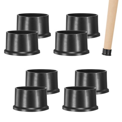 Unique Bargains Non-Slip PVC Chair Leg Caps Floor Protectors for Folding Chairs Black