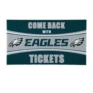 Evergreen Come Back with Tickets Philadelphia Eagles 28" x 16" Woven PVC Indoor Outdoor Doormat - 1 of 4