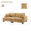 Arceso 88'' Adjustable Back Height Upholstered Sofa, 3-seater Sofa with Adjustable headrest, Solid rubberwood frame, Four toss pillows included - 2 of 4