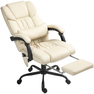 Massage Office Chair with 6 Vibrating Points, High Back Reclining Office Chair with Footrest and Remote - 1 of 4