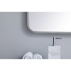 Elegant Lighting Soft corner metal rectangular mirror 30x36 inch in Silver - 4 of 4