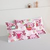 Acoinel 3 Pcs Cute Axolotls Lightwight Ultra Soft Comforter Set with 2 Pillowcases, Pink - 2 of 4