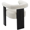 Meridian Furniture,Barrel Boucle Fabric Dining Chair - 3 of 4