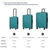 3 PCS Expandable ABS Hard Shell Luggage Set with Spinner Wheels and TSA Lock 20''24''28'' 4M - ModernLuxe - 3 of 4