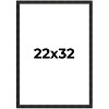 PosterPalooza | 22x32 Thin Barnwood Picture Frame, UV Acrylic, 2 Finishes - Grey and Black - 2 of 4
