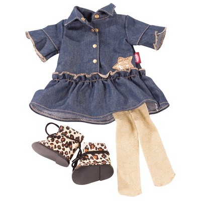 Gotz Golden Coolness Combo Outfit with Denim Dress for19.5" Standing Dolls