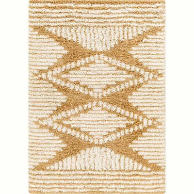 Mark & Day Bonaparte 5'3"x7'3" Rectangle Woven Indoor Area Rugs Camel: Geometric Pattern, Stain-Resistant, Pet Friendly