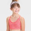 Girls' Caribbean Cutie Bikini Set - art class™ Coral Pink - 3 of 3