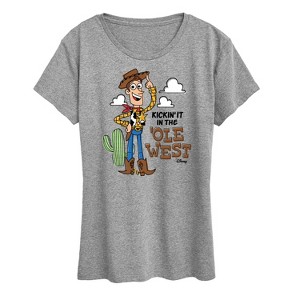 Women's - Disney - Kicking It In The Ole West Short Sleeve Graphic T-Shirt - 1 of 4