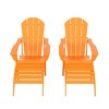 WestinTrends Malibu HDPE Outdoor Patio Folding Poly Adirondack Chairs with Ottomans (4-Piece Conversation Set) - 3 of 4
