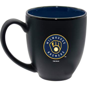 MLB Milwaukee Brewers 15oz Inner Color Black Coffee Mug