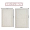 Luxury Reversible Bathroom Rugs Set, Washable Rug, Soft Cotton Extra Soft and Absorbent bath Rug, Non-Slip Bath Mat Set, 2 Pcs Set(M+L), Ivory - 3 of 4