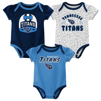 Image of NFL Tennessee Titans Baby Girls' Onesies 3pk Set - 0-3M