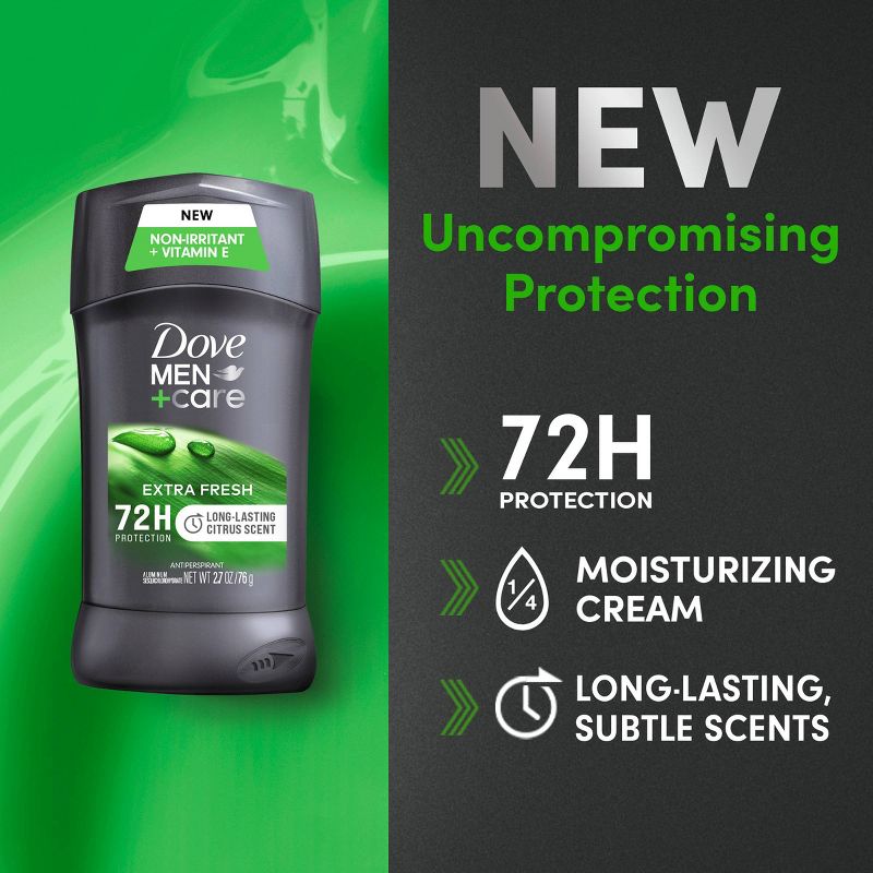 Dove Men+Care 72-Hour Antiperspirant & Deodorant Stick - Extra Fresh, 5 of 16