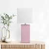21" Monaco Avenue Modern Leather Table Lamp - Elegant Designs - 3 of 4
