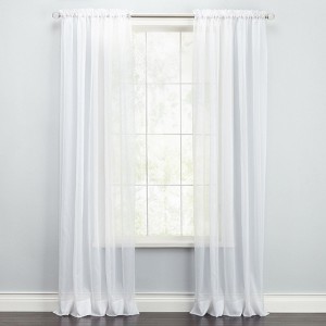 BrylaneHome BH Studio Sheer Voile Rod-Pocket Panel Pair - 1 of 4