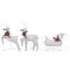Reindeer And Sleigh Christmas Decoration Set of 6 Silver - 4 of 4