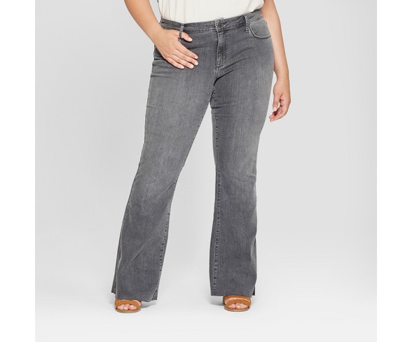 Women's Plus Size Flare Jeans - Universal Thread Gray 14W