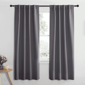 NICETOWN Backtab & Rod Pocket Blackout Thermal Curtain Panels, Set of 2 - 1 of 4