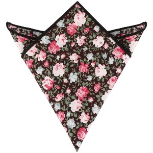 INSPIRE CHIC Men's Regular Fit Polyester Floral Pattern Pocket Squares - 1 of 4