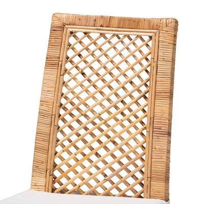 Argos Bohemian Natural Brown Rattan High-Back Side Chair