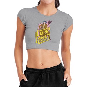 Women's Dclois Lane Cap Sleeve Baby Rib Crop Top - 1 of 4