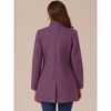 INSPIRE CHIC Women's Winter Stand Collar Single Breasted Mid-thigh Long Overcoat - image 4 of 4