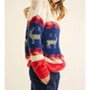 Women's Reindeer Snowflake Sweater - J.NNA - 3 of 4