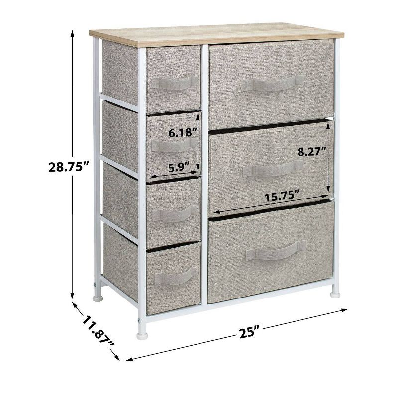 Sorbus Drawer Dresser Chest for Teen Kid&#39;s Bedroom and More Beige, 3 of 5