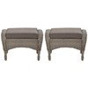 Gymojoy 2 Pieces Assembled Outdoor Patio Ottoman with Removable Cushions - 3 of 4