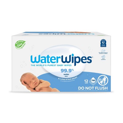 Image of WaterWipes Plastic-Free Original Unscented 99.9% Water Based Baby Wipes - 720ct