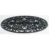 HomeRoots 18" X 30" Black Rubber Outdoor Oval Door Mat - 4 of 4